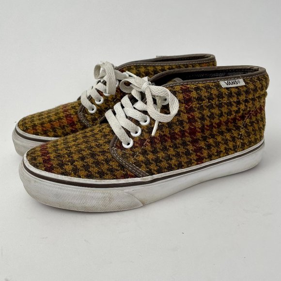 VANS Vans Chukka Mid Houndstooth Wool Sneakers, Size 7 - Picture 1 of 11